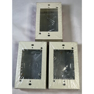 3 PACK Legrand Wiremold V5748 Metal Raceway 1-3/4" Deep 1-Gang Ele IVORY